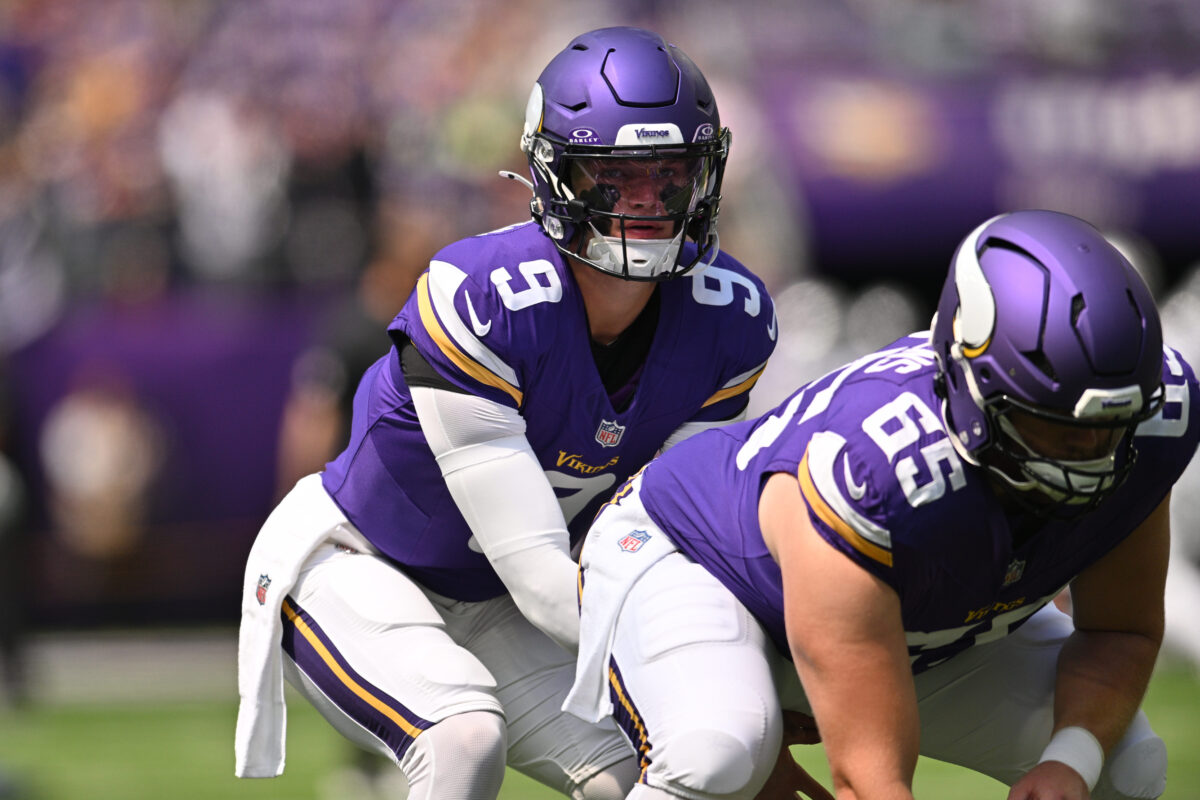 Vikings rookie QB J.J. McCarthy is working his way back into the fold