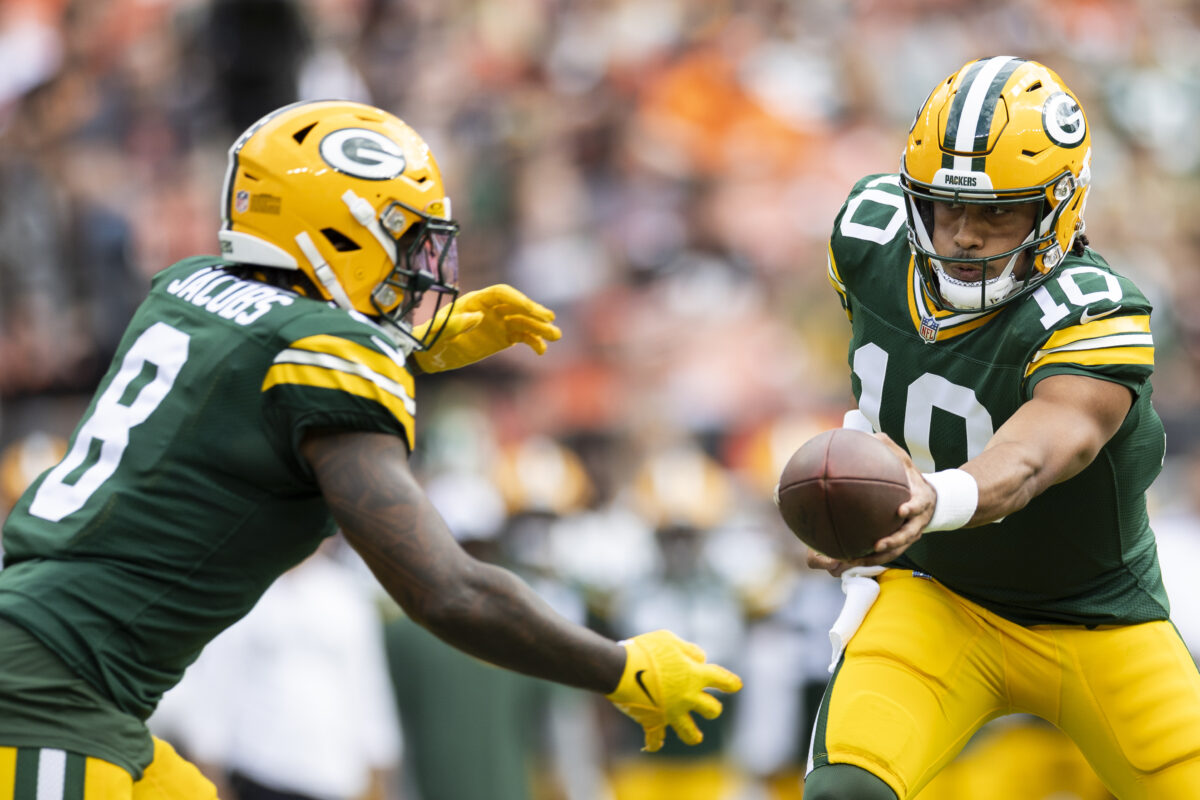 ‘Realistic’ for Packers QB Jordan Love to play vs. Lions, RB Josh Jacobs confident he will play