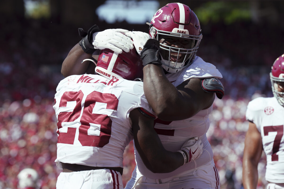 Alabama’s Tyler Booker named SEC Co-Offensive Lineman of the Week