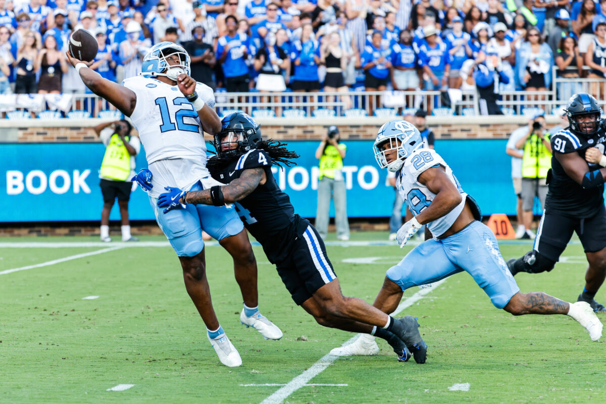 Watch Duke linebacker Cameron Bergeron’s first career interception in Week 9 vs SMU