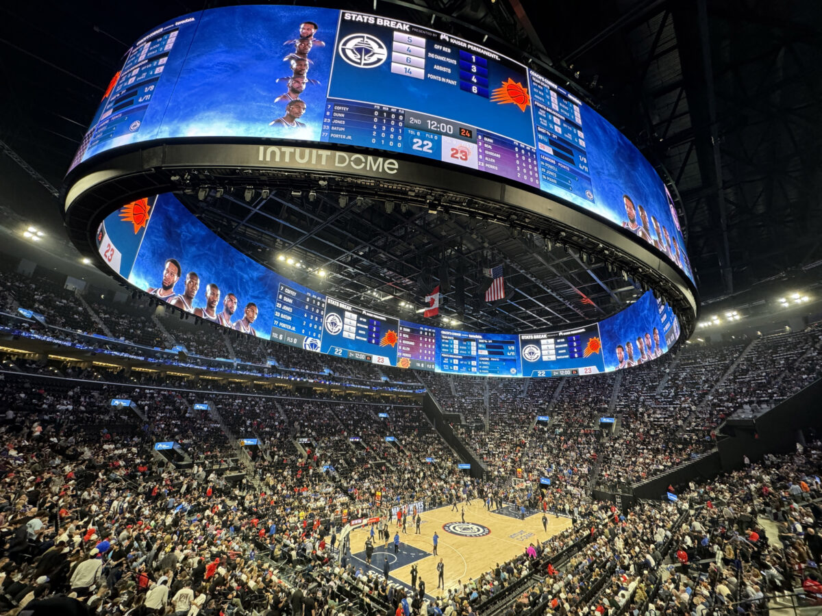 Inuit Dome has fully revolutionized the t-shirt toss at the Clippers’ new home