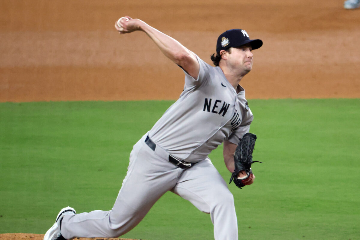 Photos of Gerrit Cole in Game 1 of World Series