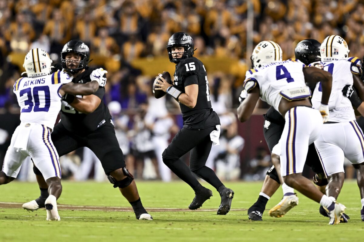 Texas A&M HC Mike Elko is not ready to announce the starting QB against South Carolina