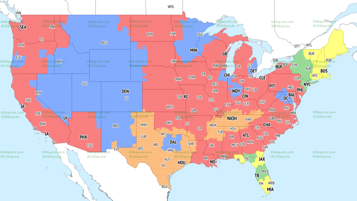 If you’re in the orange, you’ll get Titans vs. Texans on TV