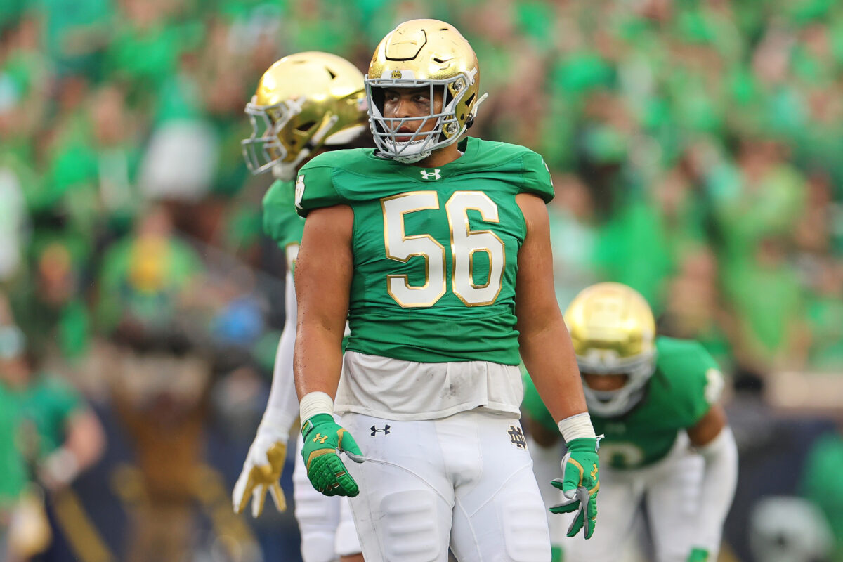 Is Howard Cross III playing today? Injury updates for Notre Dame defensive line