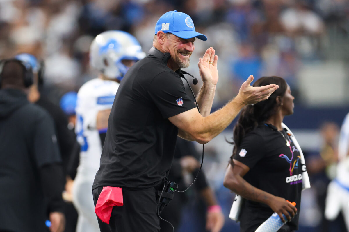 Watch: Dan Campbell delivers another epic postgame speech following Lions’ rally in Houston