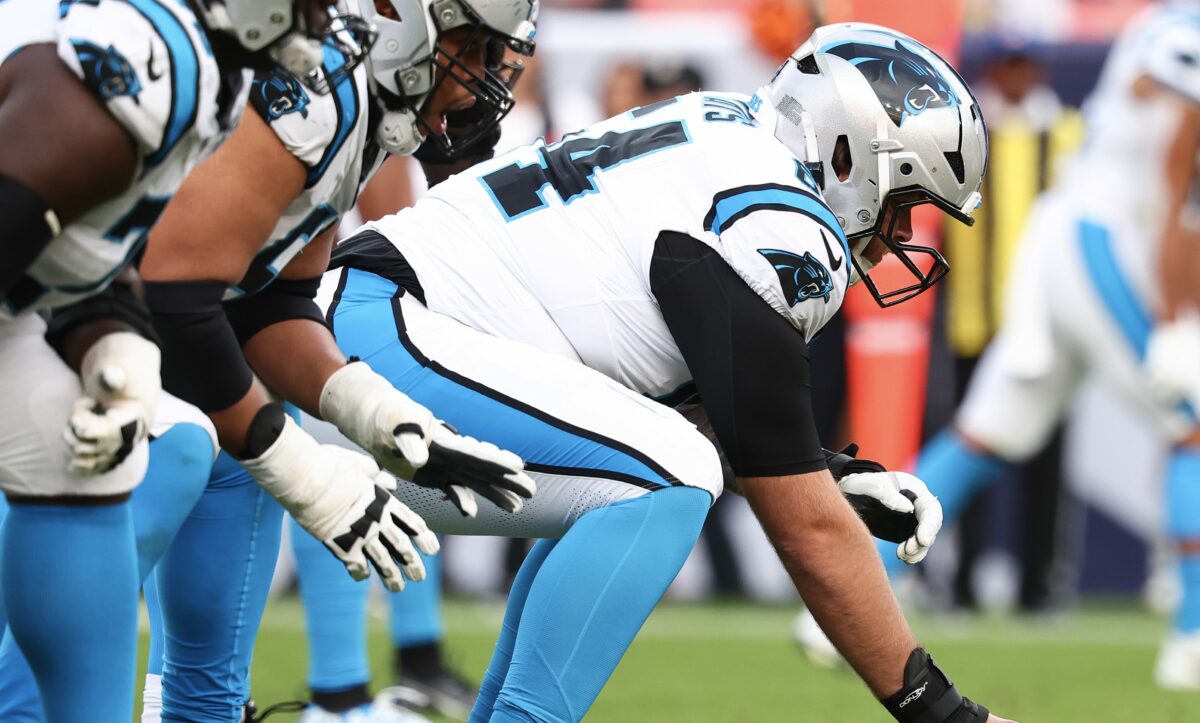 Panthers name starting center for Week 12 matchup vs. Chiefs