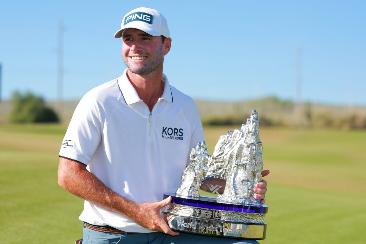 Austin Eckroat torches Tiger’s track, shoots 63 to win for the second time this season at WWT Championship