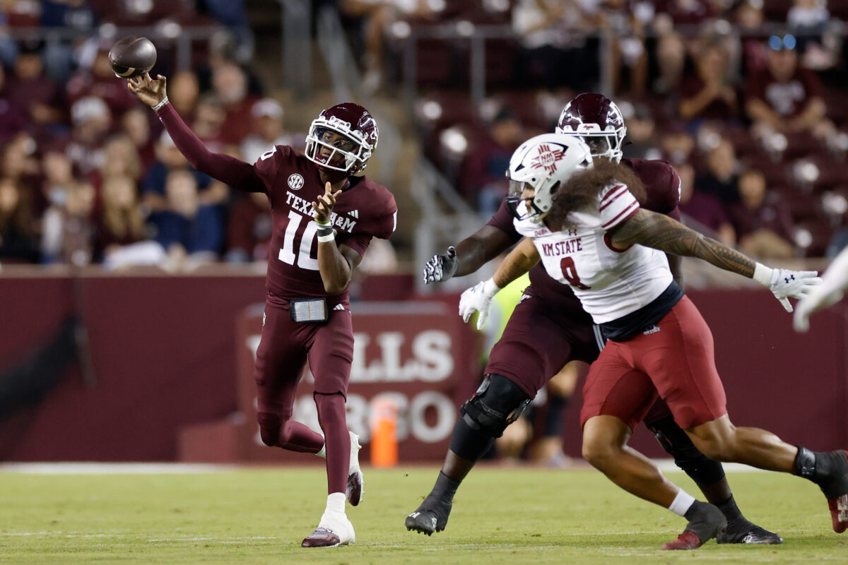 Texas A&M HC Mike Elko praises QB Marcel Reed’s continued improvement