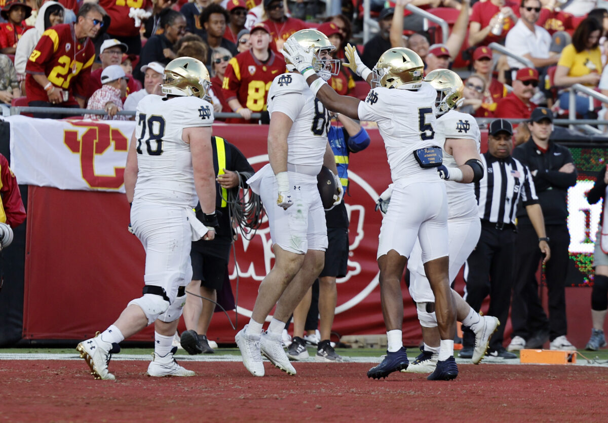 Pick-sixes in fourth quarter seal Notre Dame’s win over USC