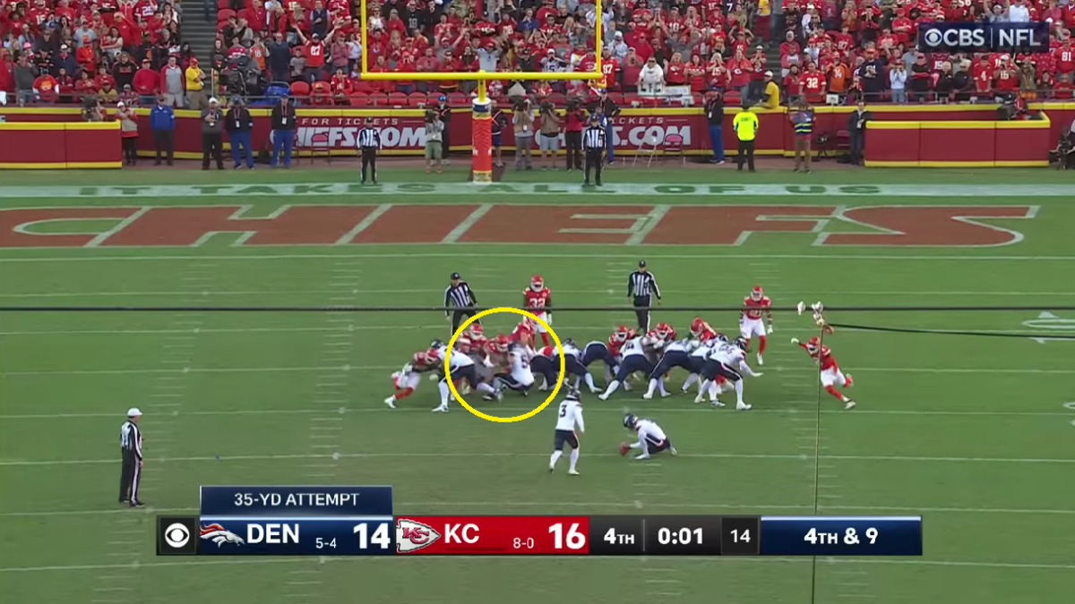 Chiefs targeted Alex Forsyth on field goal block, and it worked