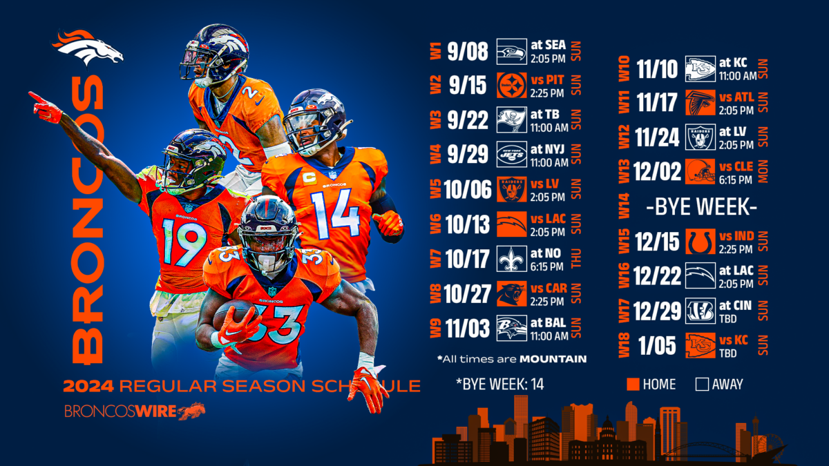 Denver Broncos 2024 schedule: Do the Broncos have a game today?