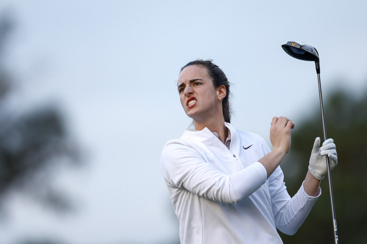 Caitlin Clark nearly hit fans with a terrible tee shot at The Annika LPGA Pro-Am