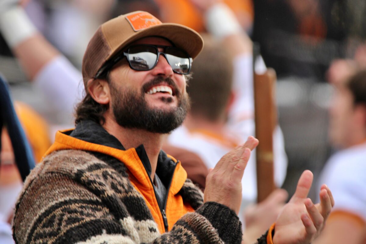 Watch Tony Vitello celebrate Tennessee’s touchdown at Vanderbilt