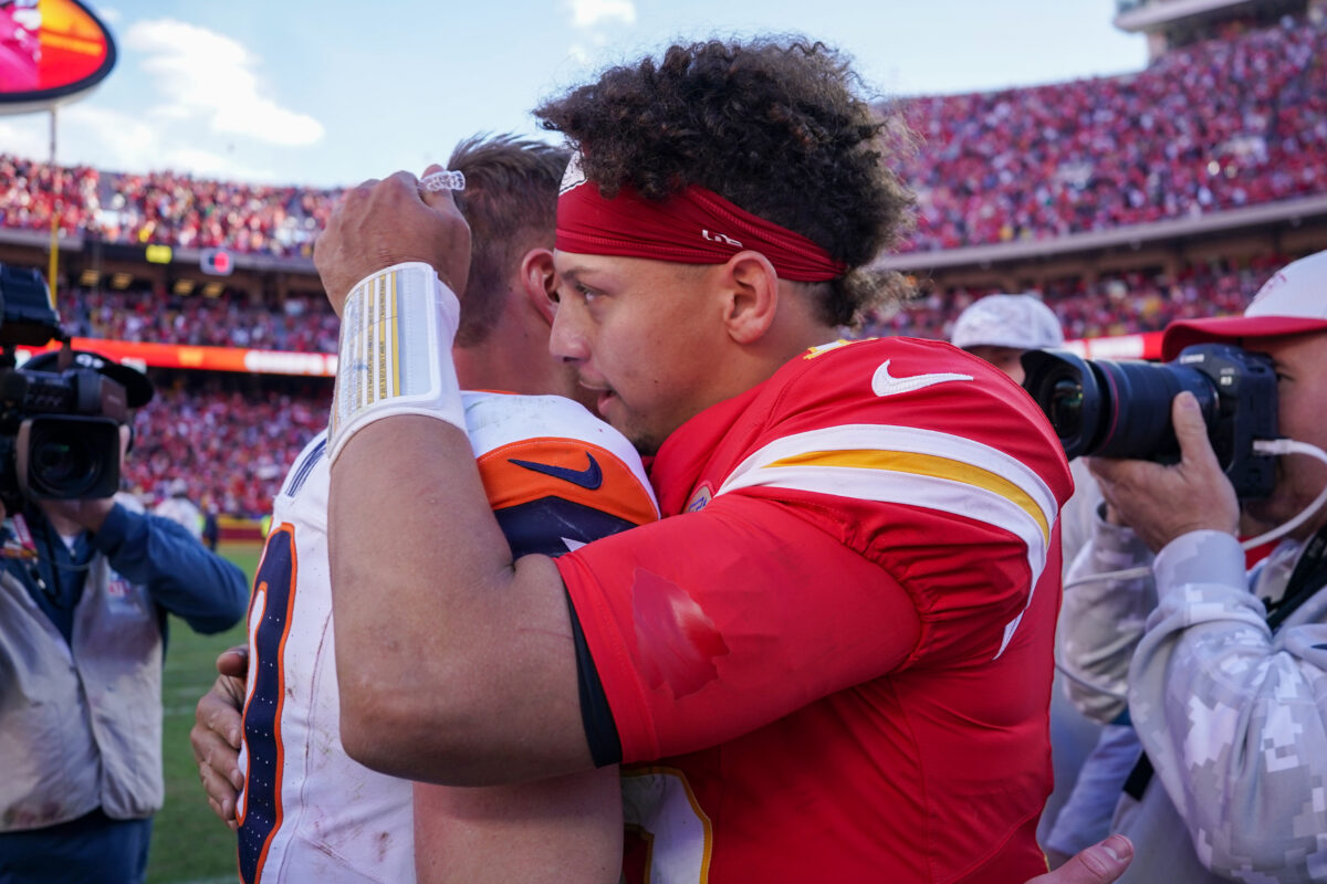 What did Patrick Mahomes tell Bo Nix after Chiefs beat Broncos?