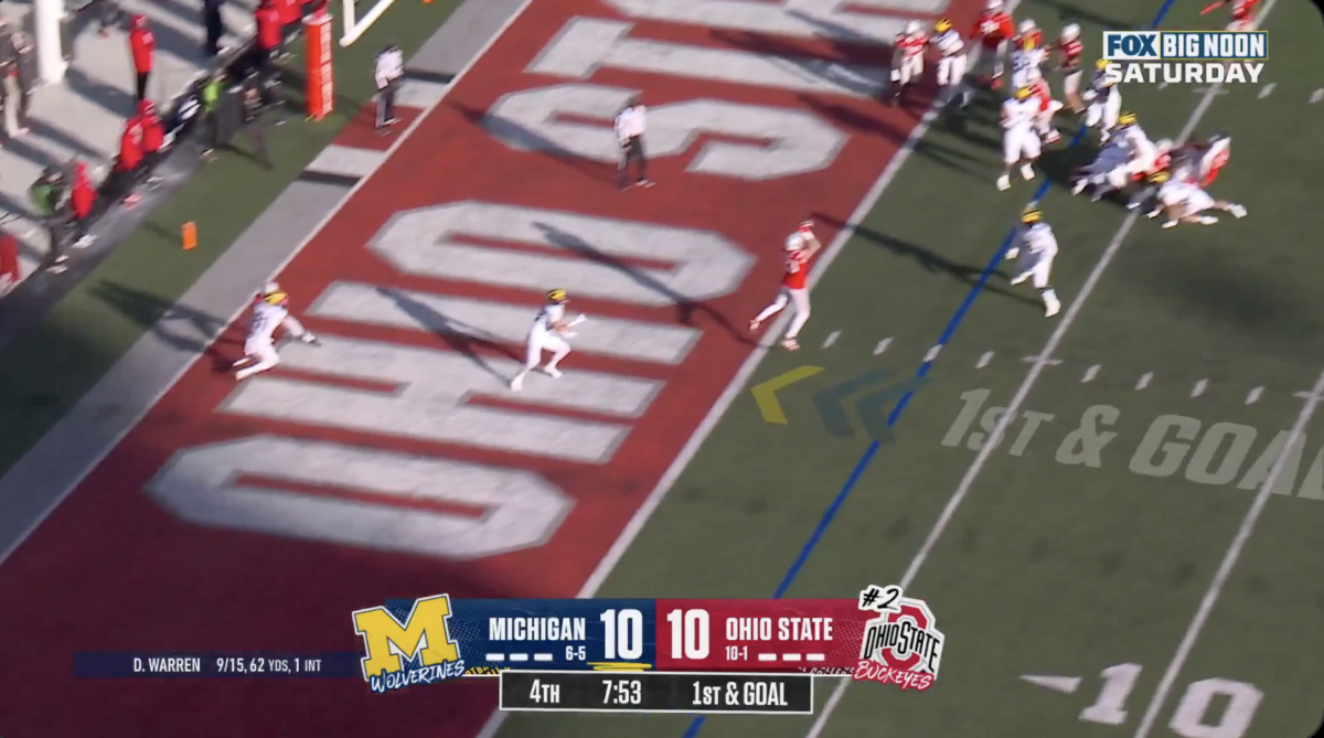 Gus Johnson’s voice shattered while calling Michigan’s awful pick against Ohio State