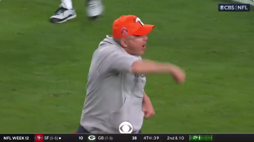 Broncos coach Sean Payton was pumped up after beating Raiders