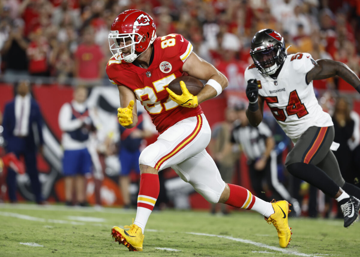 Chiefs TE Travis Kelce discusses his fumble vs. Buccaneers: ‘I almost handed it away’