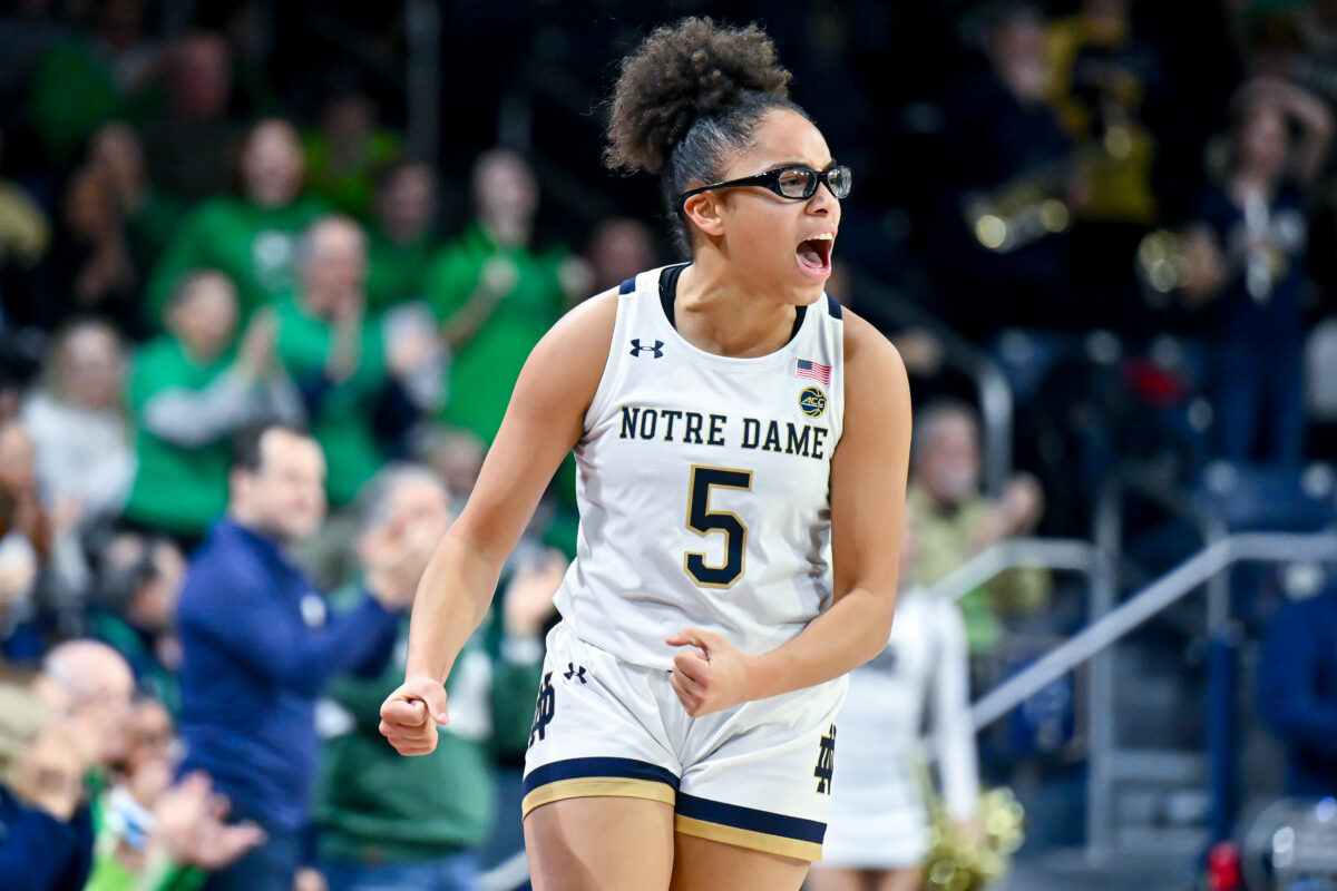 Notre Dame’s Olivia Miles’ shot from beyond half-court beats buzzer