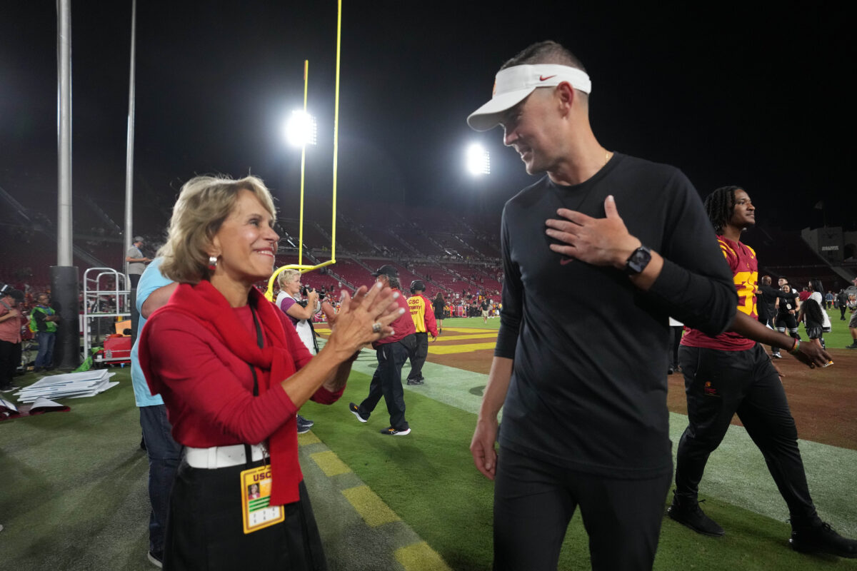 USC President Carol Folt plans to retire in 2025, and Lincoln Riley is paying attention