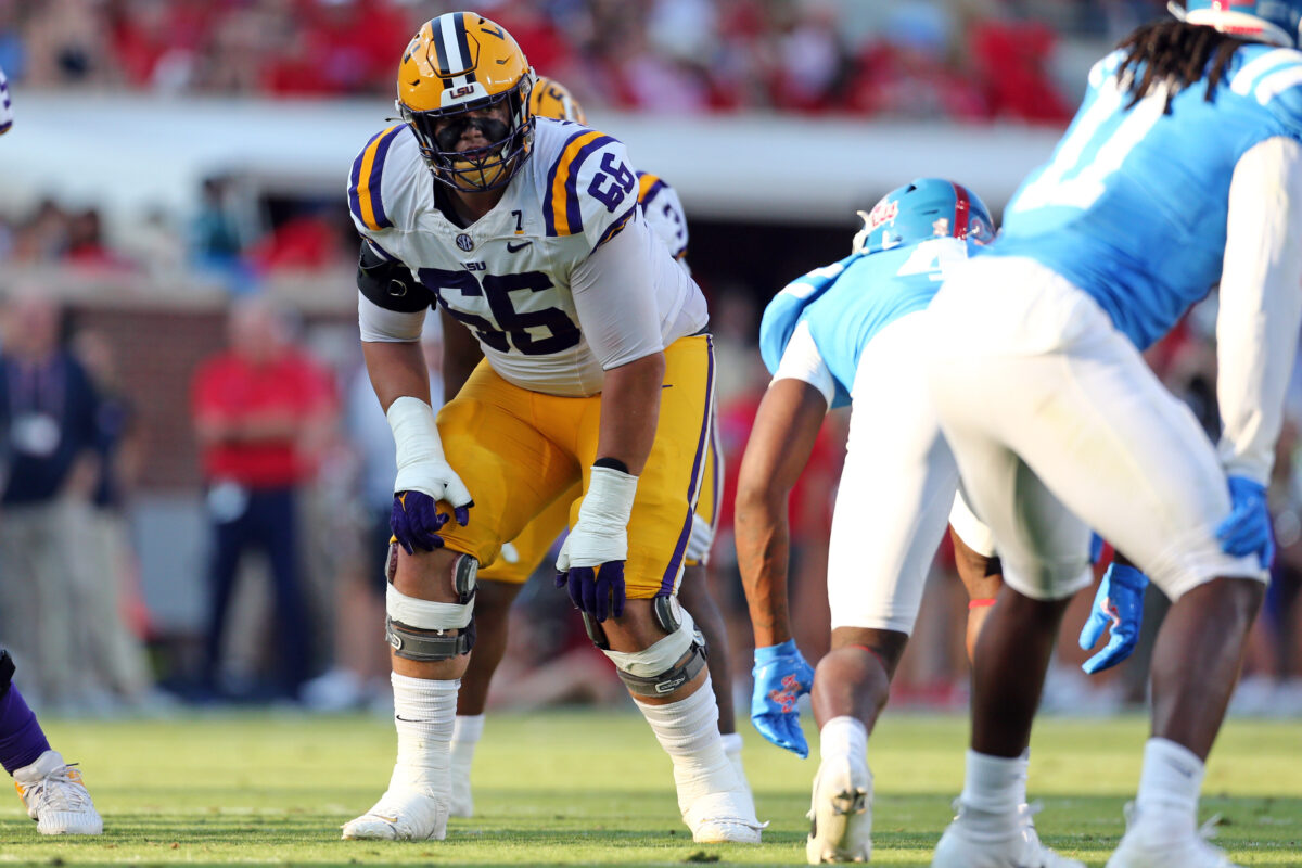 LSU’s Will Campbell tabbed SEC offensive linemen of the week