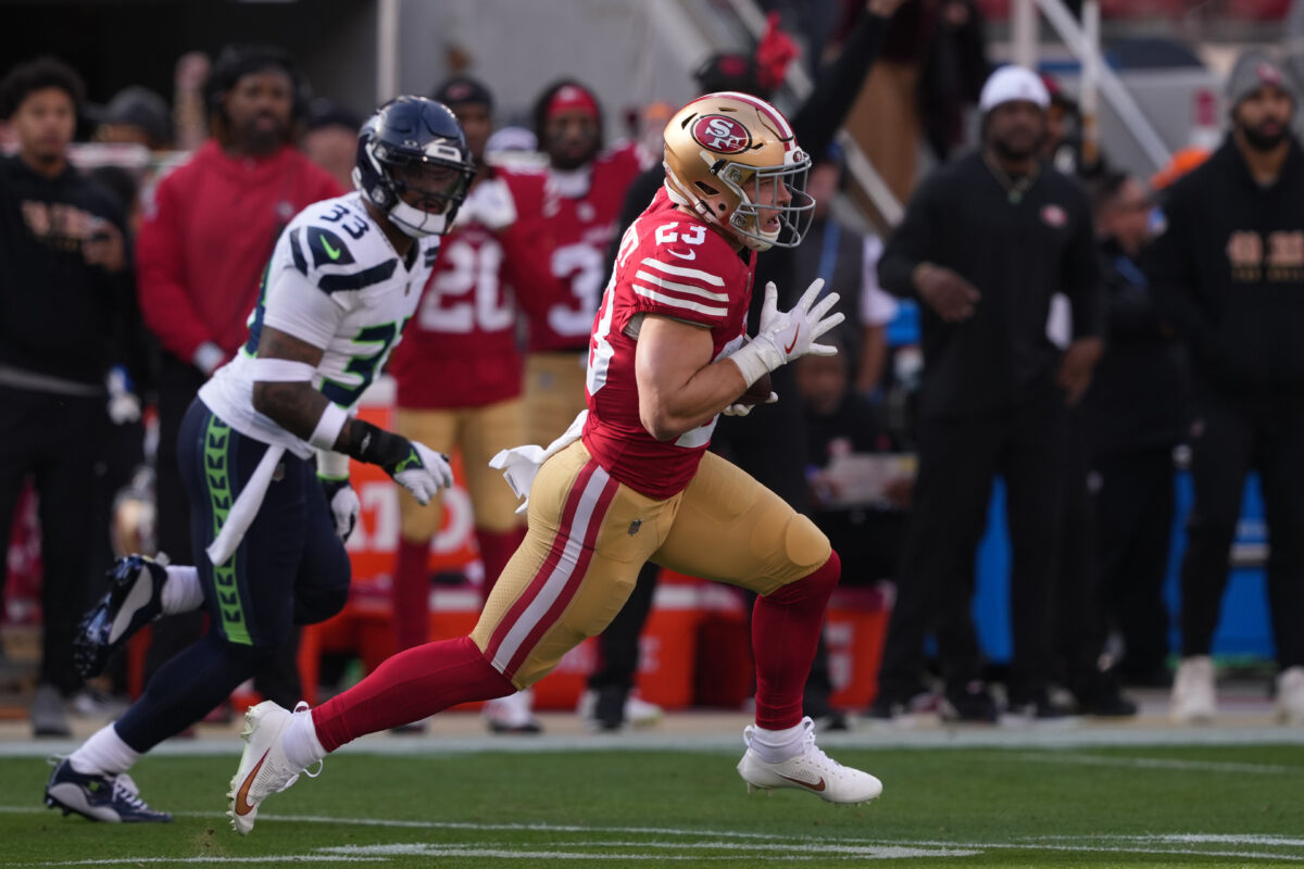 How much will 49ers RB Christian McCaffrey play in Week 11 vs. Seahawks?