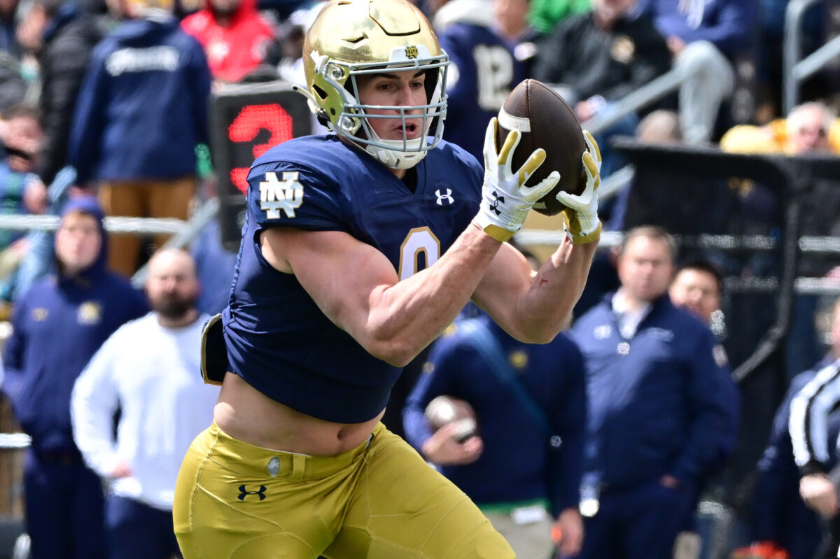 Notre Dame Week 14 highlight: Riley Leonard hits Eli Raridon following another Jeremiyah Love leap