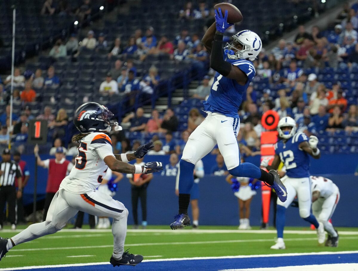 Colts elevate former first round WR from practice squad for game vs Bills