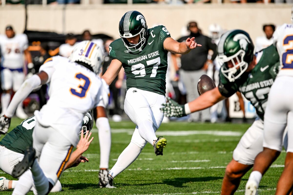 Michigan State football kicker named Lou Groza Award semifinalist