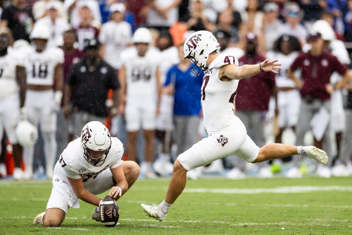 Texas A&M’s Randy Bond has been named a Lou Groza Award Semifinalist