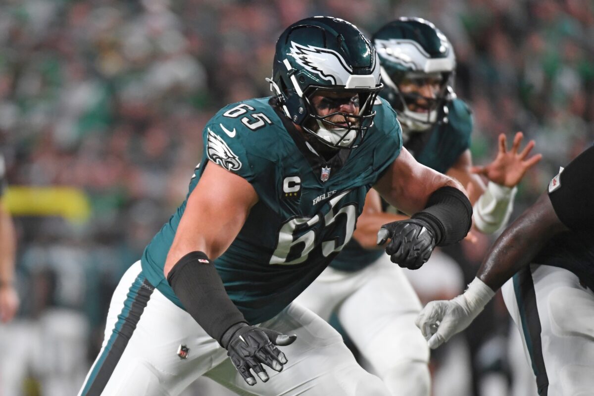 Lane Johnson discusses role the offensive line played in Eagles’ shift to a run-first approach