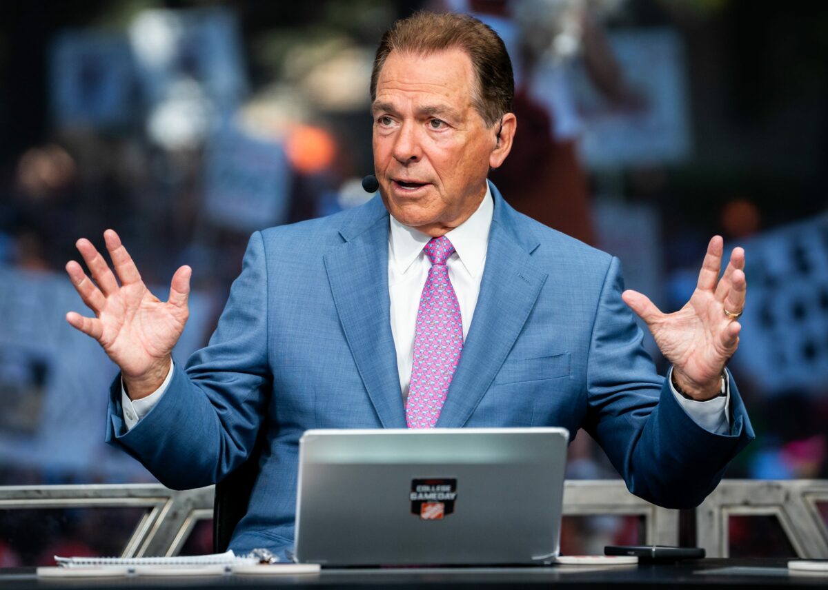 WATCH: Nick Saban dresses as Penn State mascot on ‘College GameDay’