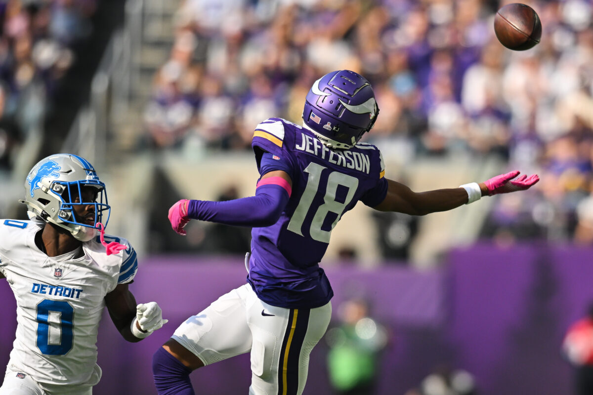 Justin Jefferson passes Adam Thielen for No. 4 all-time in Vikings receiving yards