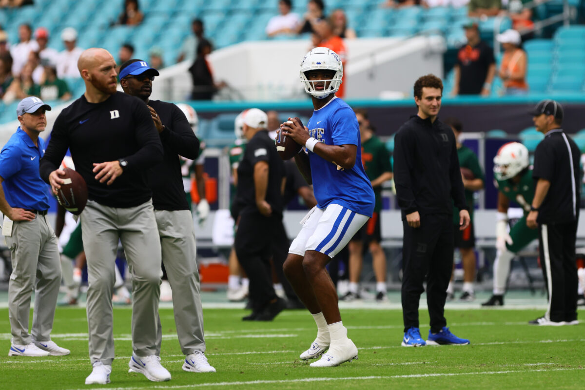 Maalik Murphy becomes ninth Duke quarterback with 20 passing touchdowns in a season