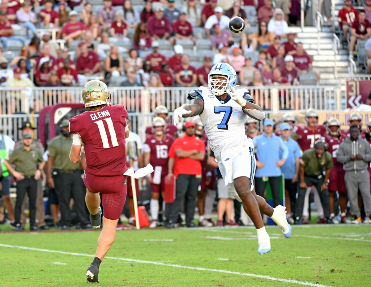 Kaimon Rucker’s historic sack at FSU ties him with UNC legend for sixth all-time