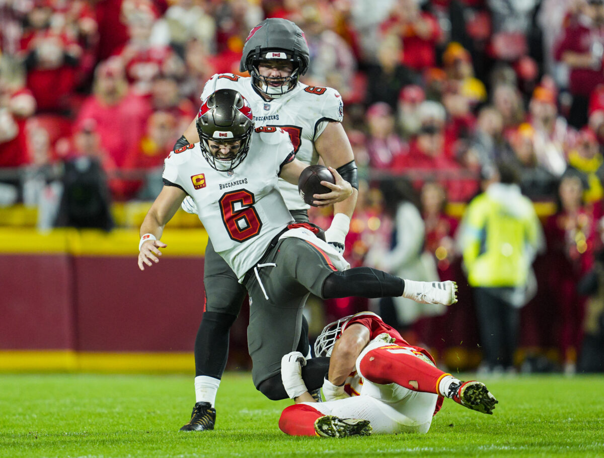 Baker Mayfield says he didn’t push for a two-point conversion against the Chiefs