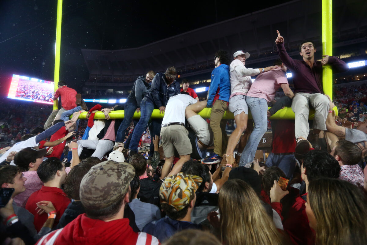 SEC fines Ole Miss for storming field, Georgia will receive fine