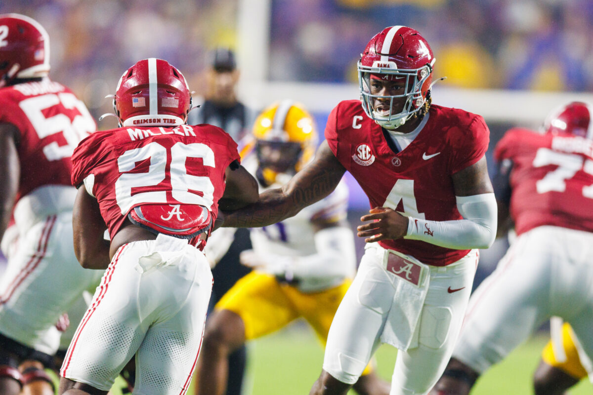 Jalen Milroe sets Alabama QB single-season rushing TD record