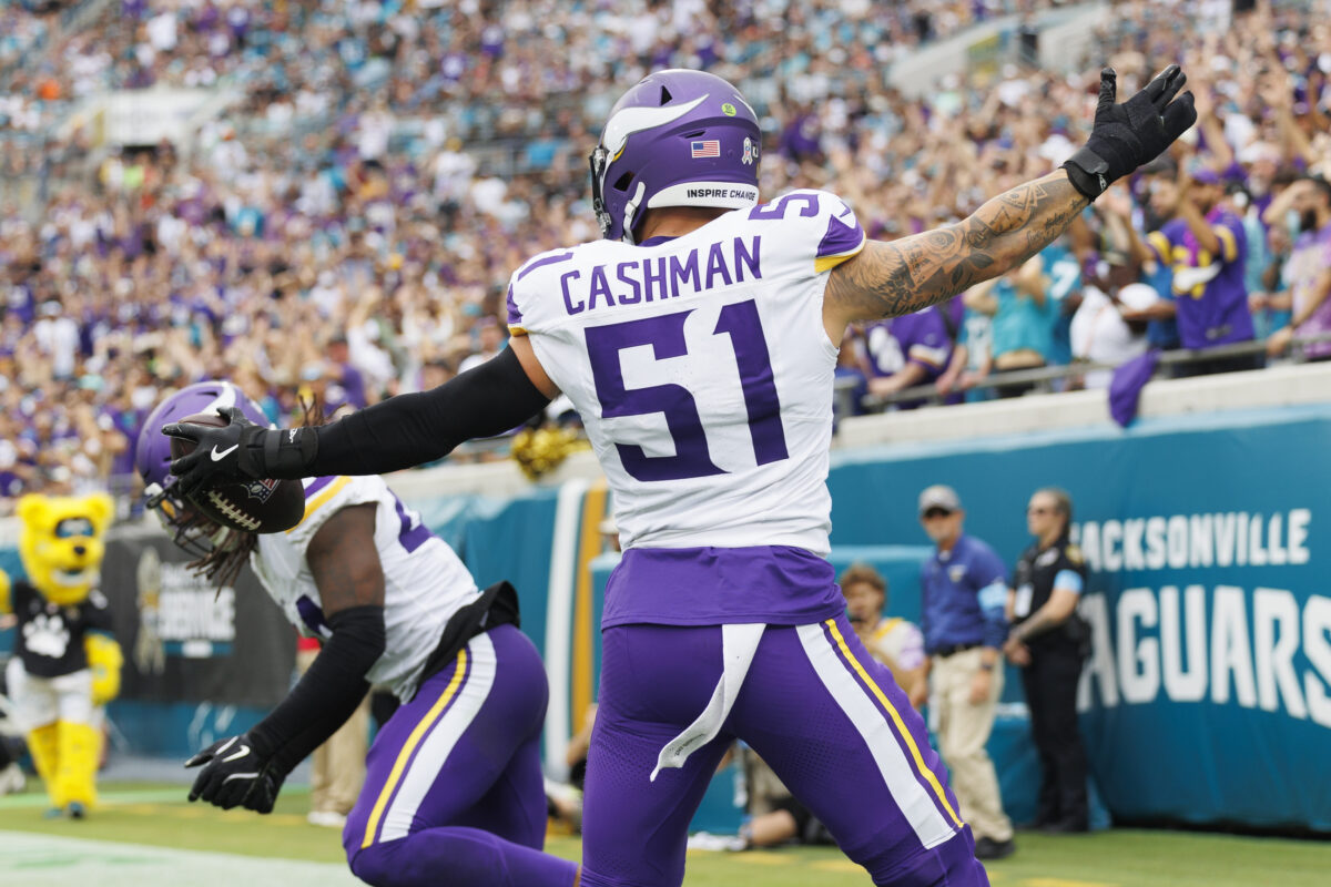 Vikings LB Blake Cashman is on the injury report again ahead of Week 11