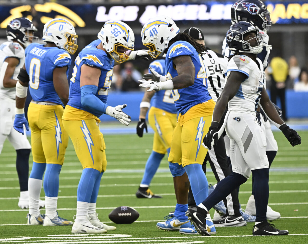 Where the Chargers rank statistically after Week 10