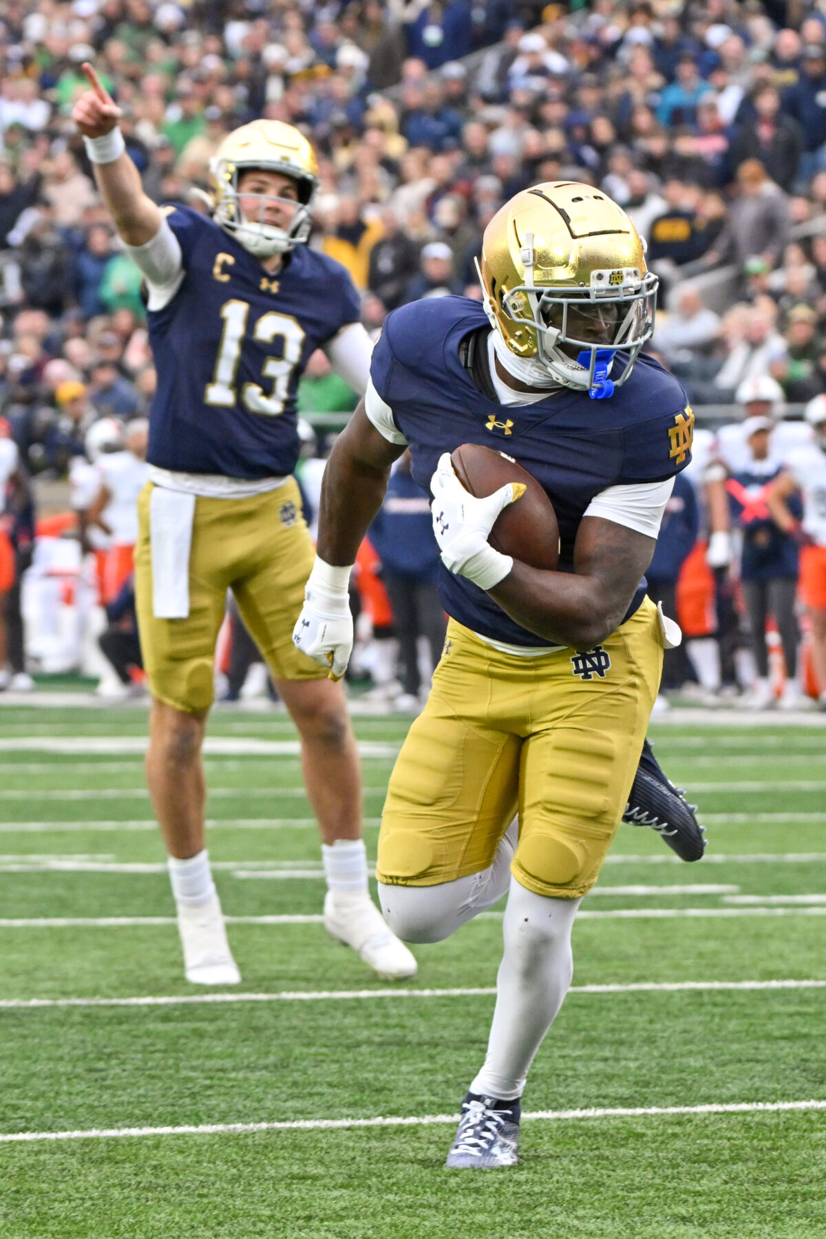 Notre Dame Week 13 highlight — Jeremiyah Love has a hat trick