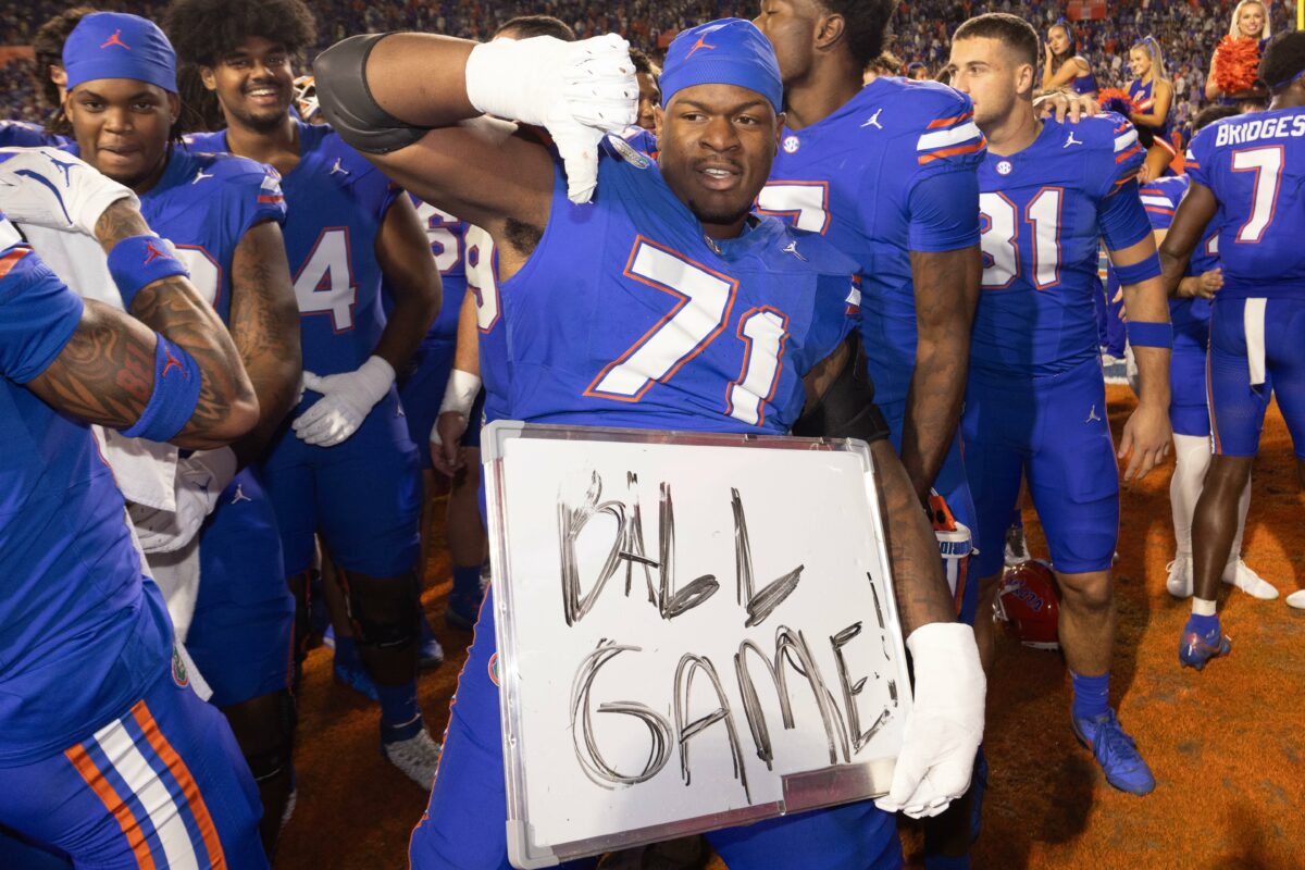 Florida IOL Roderick Kearney downgraded to “out” against Ole Miss