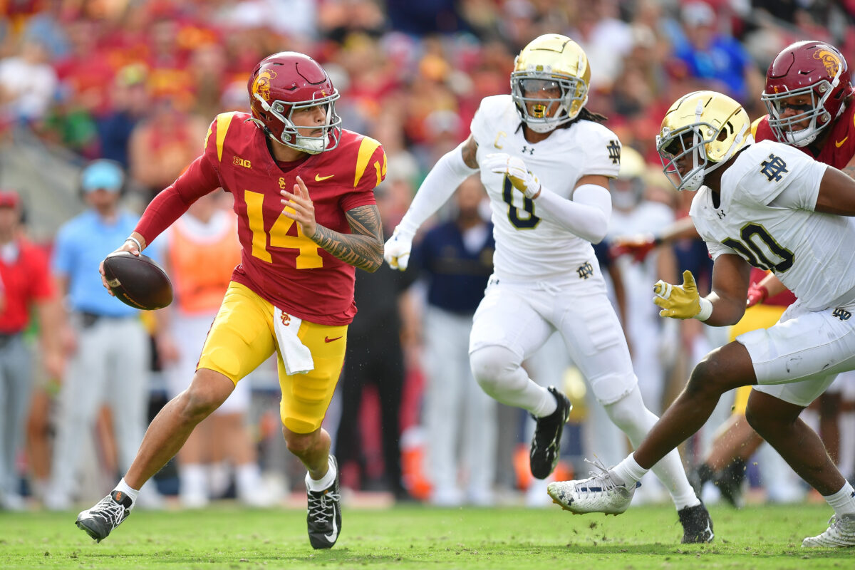 Notre Dame Week 14 highlight: Xavier Watts seals the deal at USC with record-setting pick-six