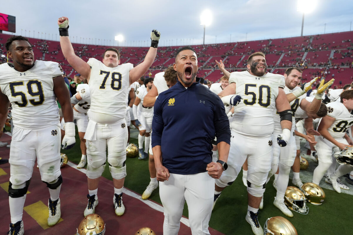 Photos of Notre Dame football’s victory over USC in annual rivalry game