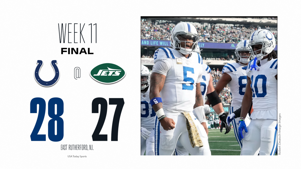 Breaking down Indianapolis Colts Week 11 win vs Jets