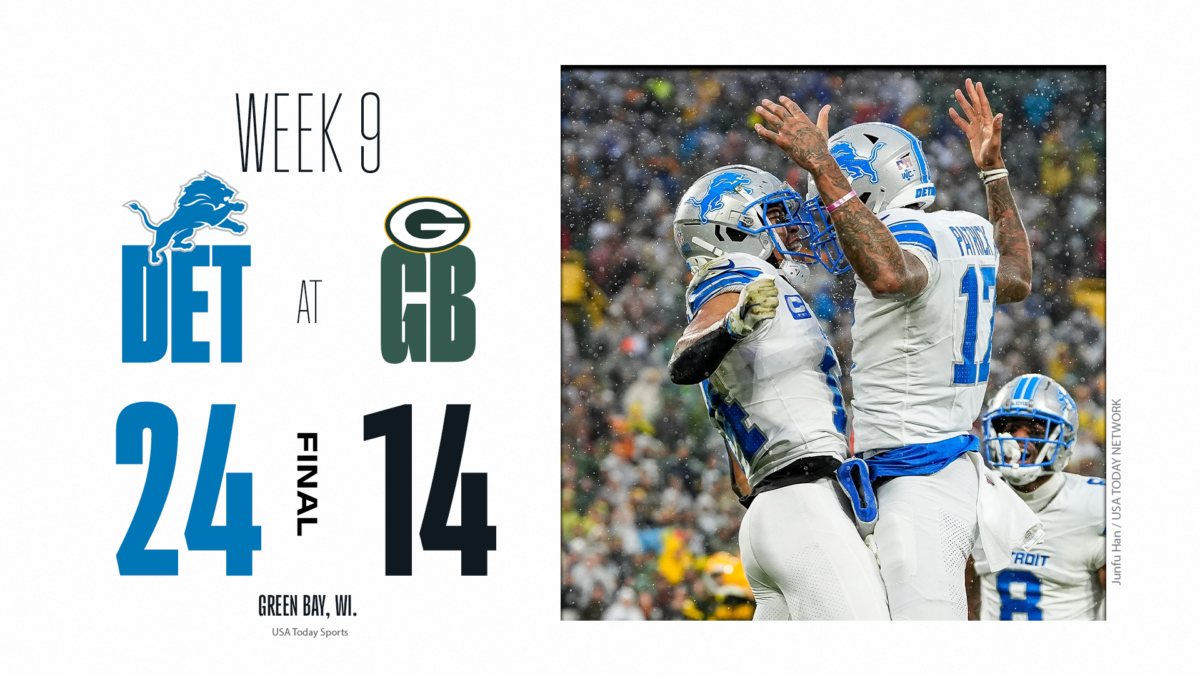 Instant analysis of Packers’ 24-14 loss to Lions in Week 9