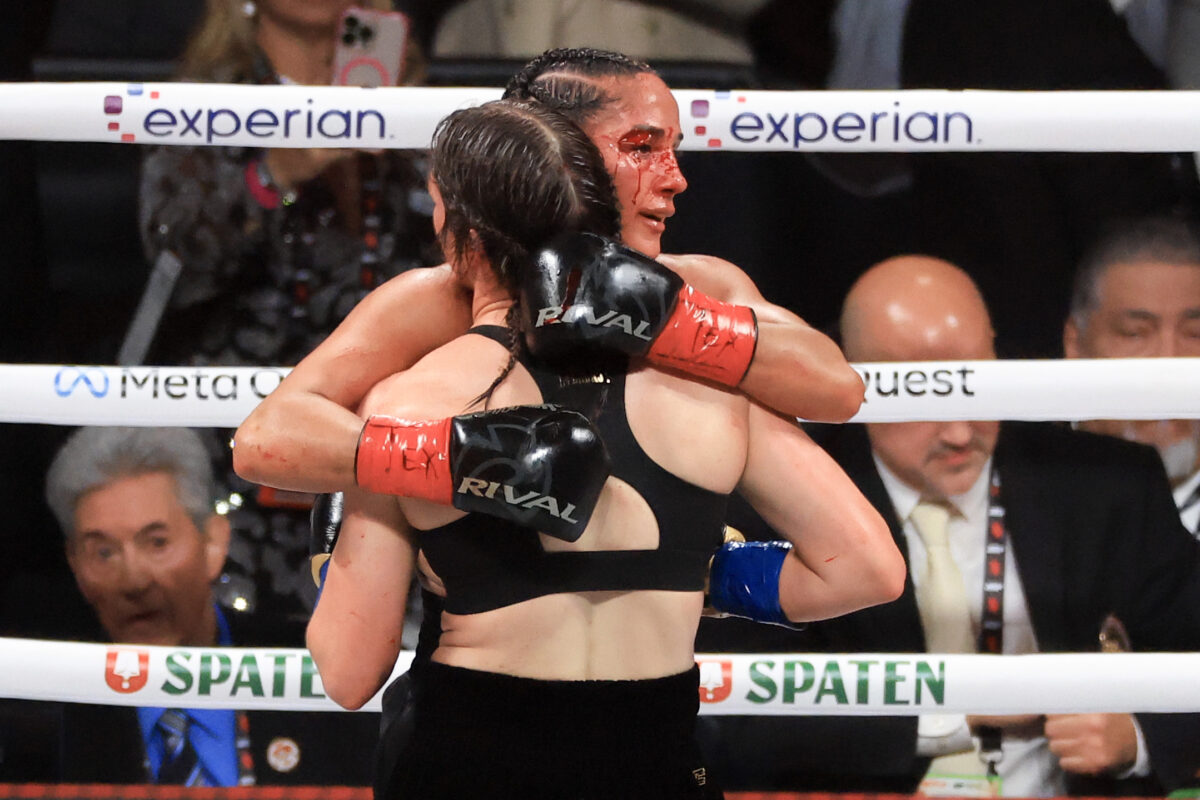 PHOTOS: See Amanda Serrano’s gnarly cut caused by Katie Taylor’s headbutts in rematch