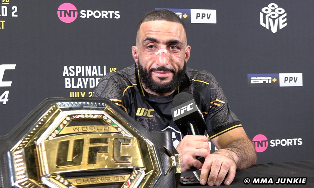 Injured Belal Muhammad responds to Shavkat Rakhmonov’s call for interim title: ‘It’s six weeks, not six months I’m off’