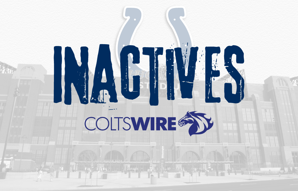 Who is inactive for Indianapolis Colts in Week 9 vs Vikings?