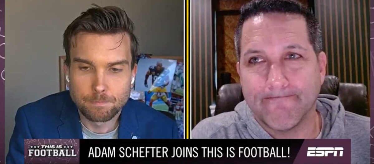 Adam Schefter awkwardly reveals he once broke NFL news after being with a woman